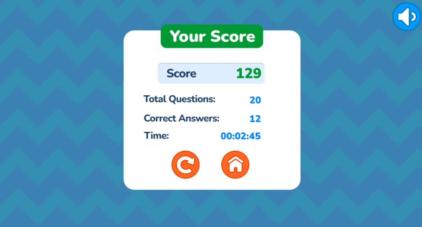 Italian Brainrot Challenge quiz interface showing character recognition gameplay