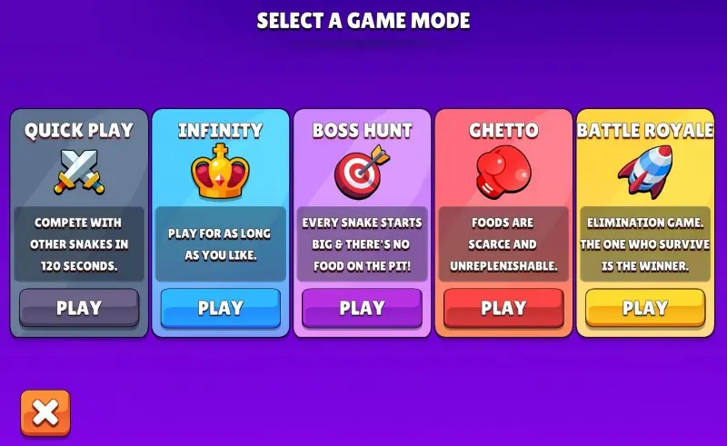 Italian Brainrot Tung Sahur Snake.io showing different game modes and character skins