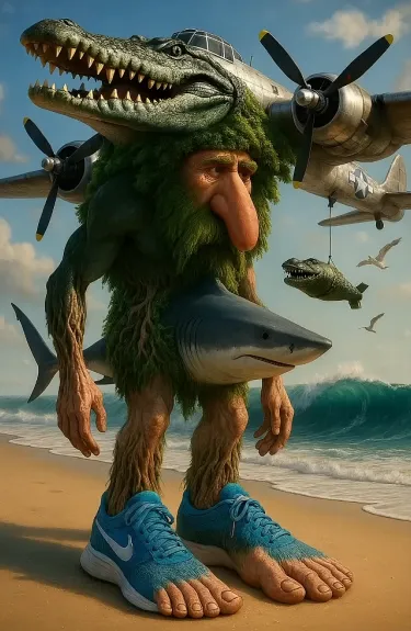 Bombardirotralalela Brr Brr - A bomber character with musical and cold sound effects from Italian Brainrot Merge Fellas