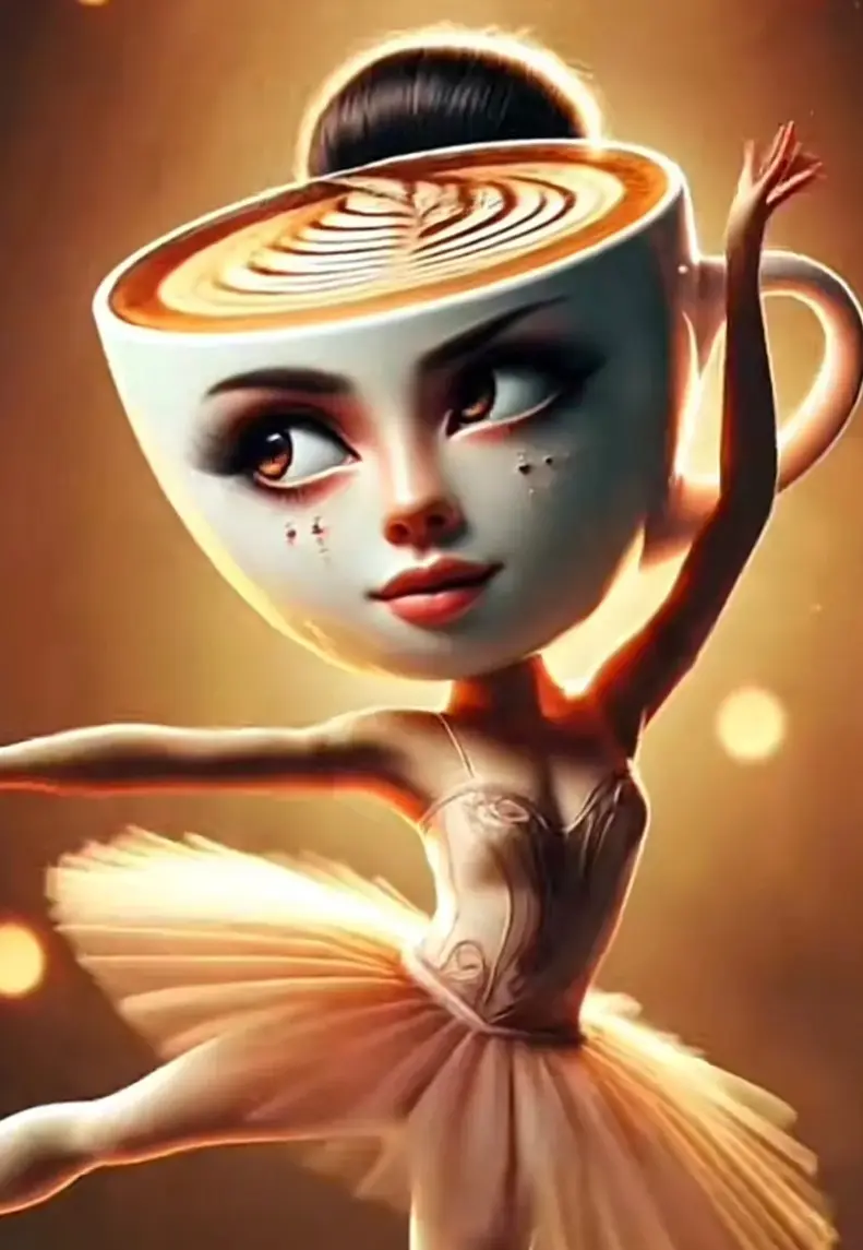 Ballerina Cappuccina - A coffee-themed dancing character from Italian Brainrot Merge Fellas