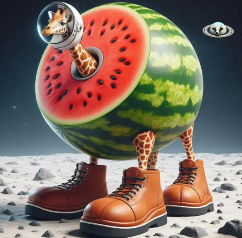 Girafa Celestre - A celestial giraffe character from Italian Brainrot Merge Fellas