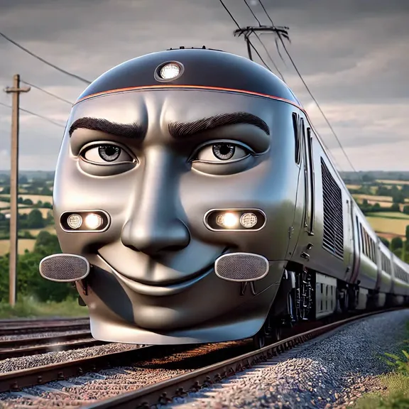 Ciuf Ciuf Treno Pervertito - A quirky train character with sound effects from Italian Brainrot Merge Fellas