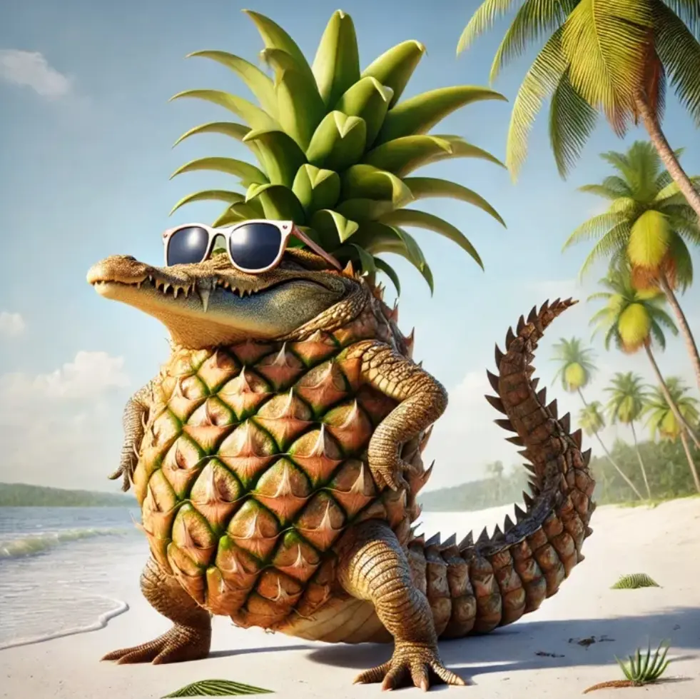 Crocodildo Penisini - A quirky crocodile character from Italian Brainrot Merge Fellas