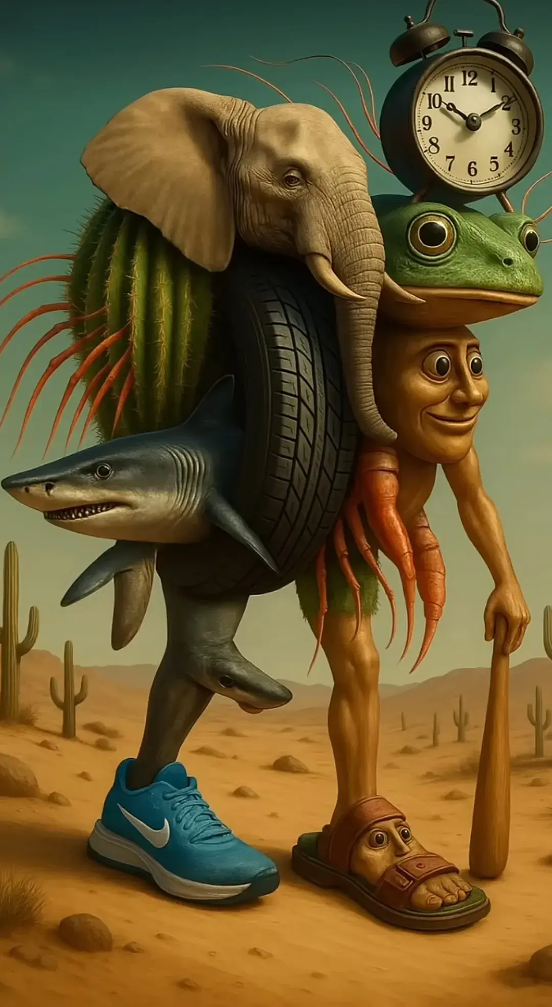 Trippa Troppa Tralala Lirilì Rilà Tung Tung Sahur Boneca Tung Tung Tralalelo Trippi Troppa Crocodina - A complex fusion character combining multiple Italian Brainrot memes in Merge Fellas