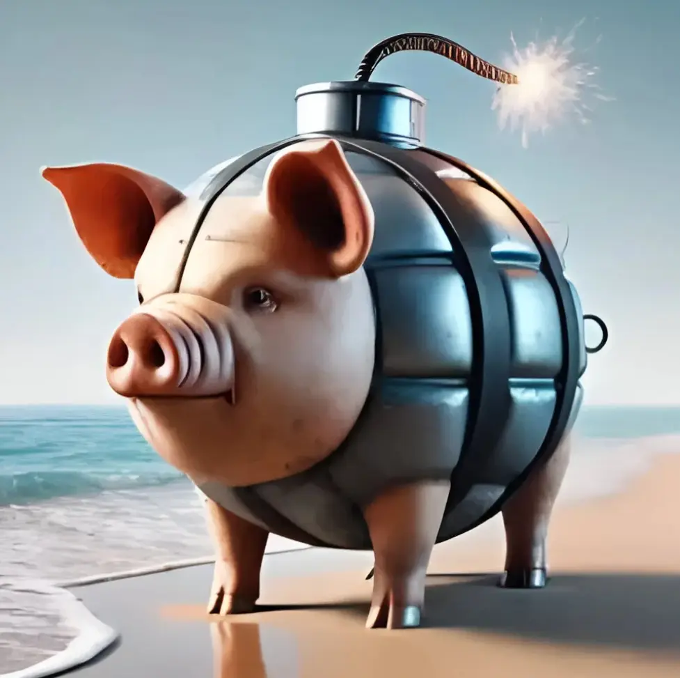 Svinino Bombondino - A pig-candy hybrid character from Italian Brainrot Merge Fellas