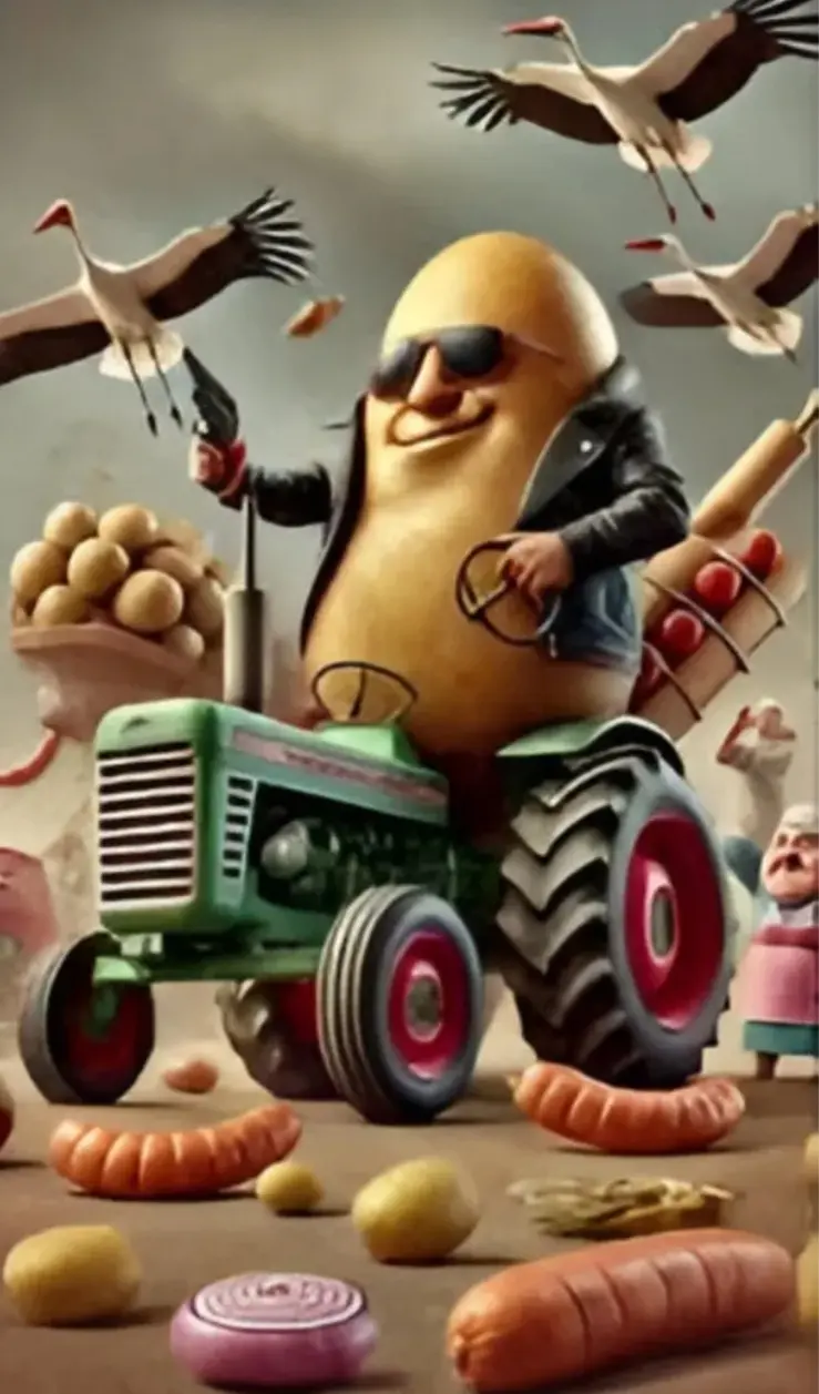 Bulbito Bandito Traktorito - A tractor bandit character from Italian Brainrot Merge Fellas