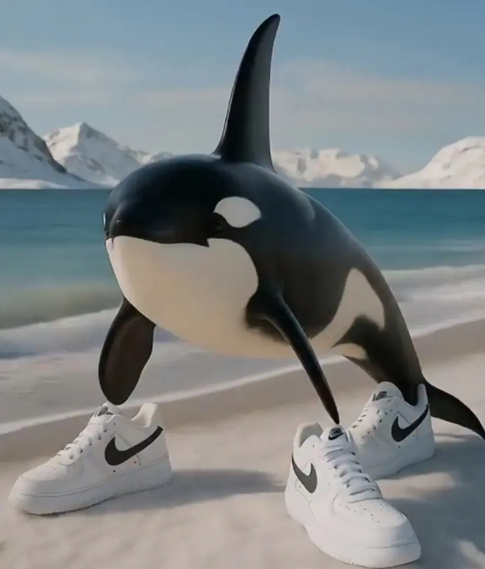 Orcalero Orcala - An orca whale character from Italian Brainrot Merge Fellas