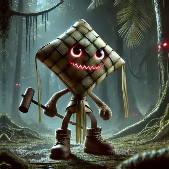 Ketupat Kepat Prekupat - A traditional Indonesian rice cake character with rhythmic variations from Italian Brainrot Merge Fellas