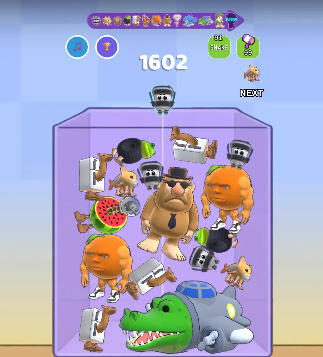 3D Mode gameplay showing dimensional character designs in classic merging action