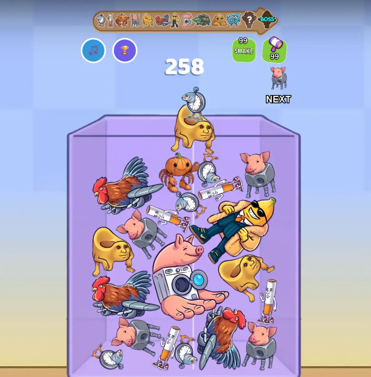 Merge Fellas Italian Brainrot 14 gameplay showing character evolution and merge mechanics