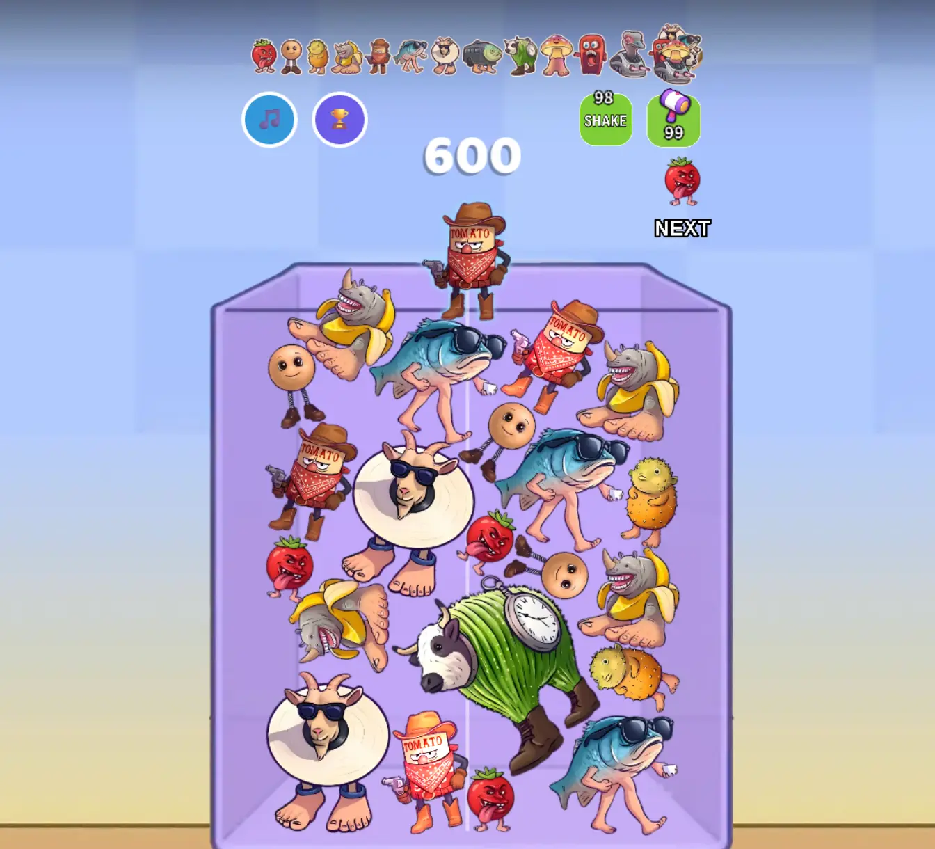 Merge Fellas Italian Brainrot 18 gameplay showcasing absurdist character combinations and surreal stacking mechanics