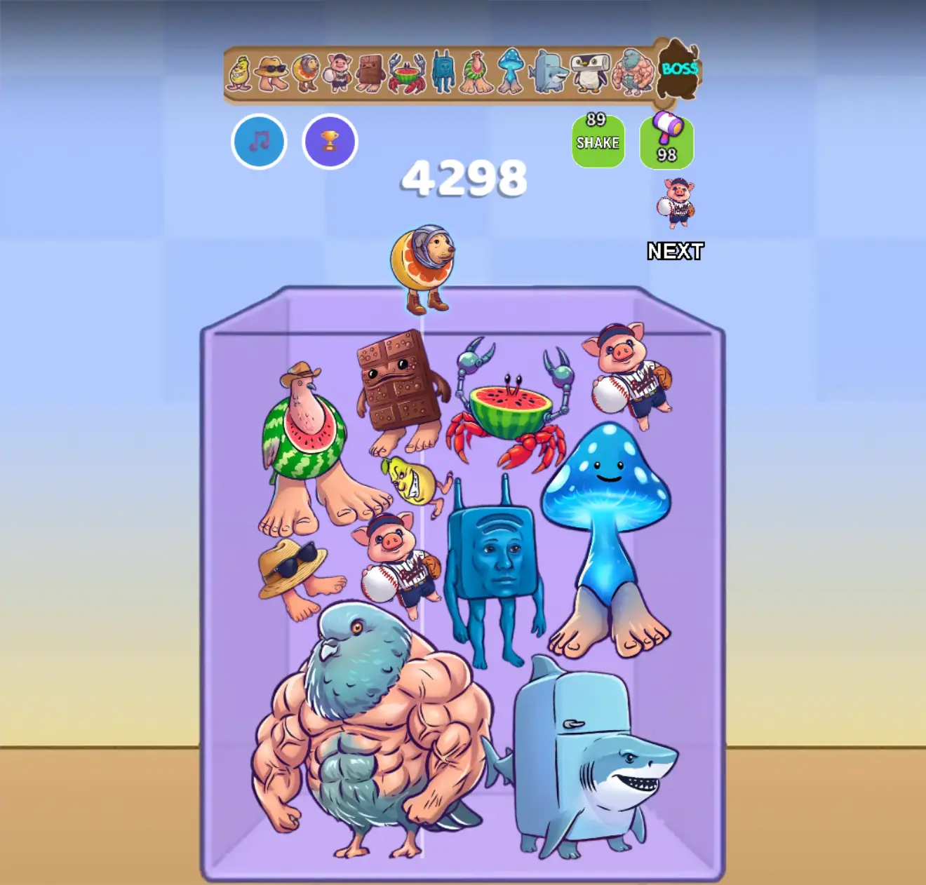 Merge Fellas Italian Brainrot 19 gameplay showcasing cursed character mashups