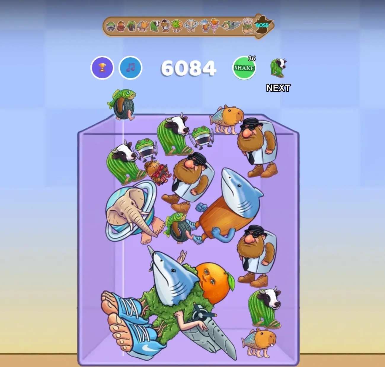 Hybrid character combinations showing Tung Sahur x Tralalero fusion in Merge Fellas Italian Brainrot Hybrid