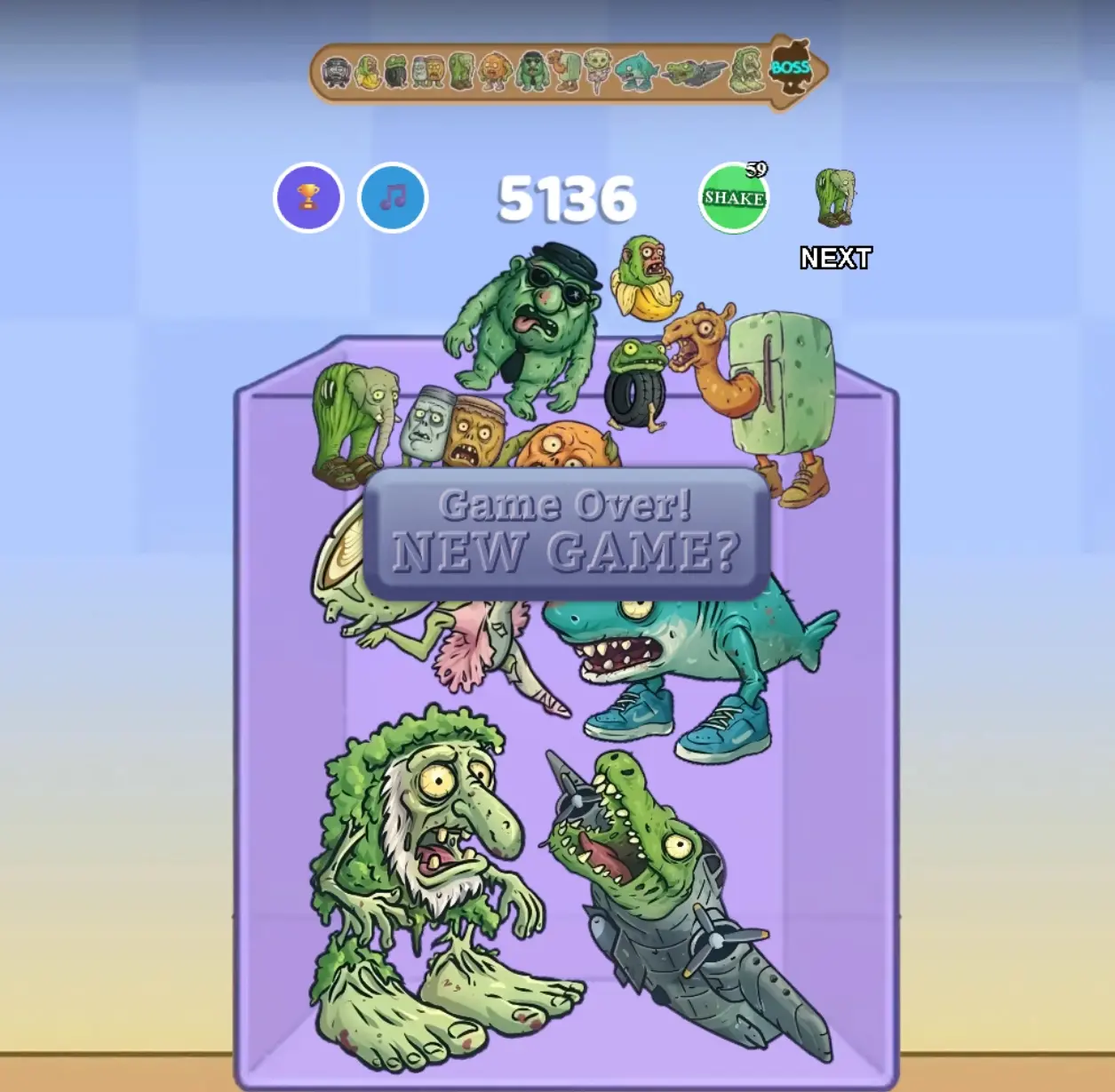 Zombie-themed gameplay showing undead Italian Brainrot characters