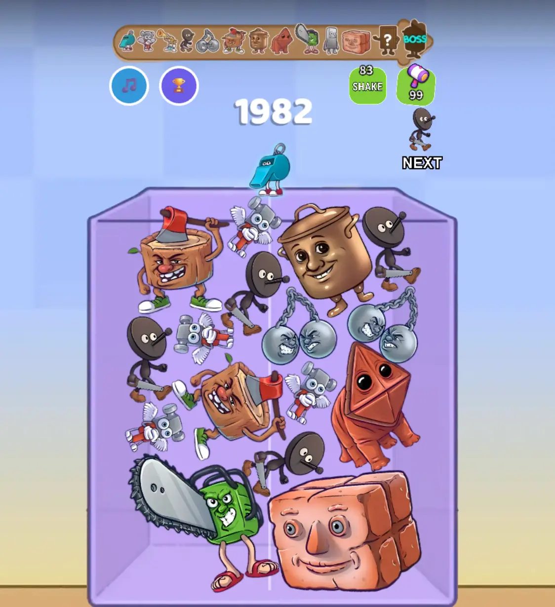 Merge Fellas Sahur Brainrot 2 gameplay showing character merges and kitchen-themed evolutions