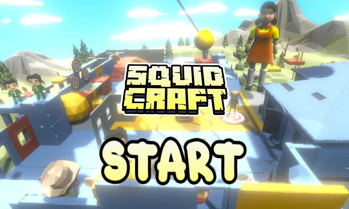 Squid Game Craft Sahur gameplay featuring Red Light Green Light challenge with Sahur character